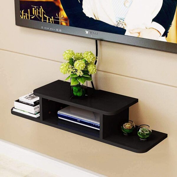 Wall Mounted Floating Wooden TV Shelf