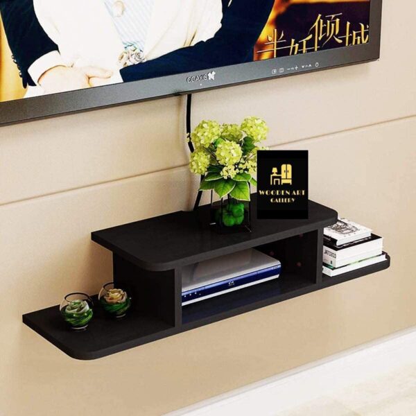 Wall Mounted Floating Wooden TV Shelf