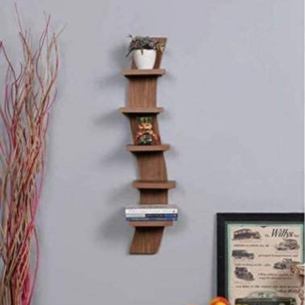 Snake Shape Wall Floating Mounted Bookshelf